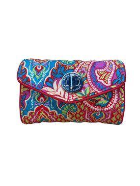 Vera Bradley Women’s Multi-Color Quilted Paisley With Turn Lock Closure Wallet